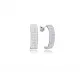 Clear Wide Pave Hoop CZ 925 Sterling Silver Earrings