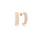Clear Wide Pave Hoop CZ 925 Sterling Silver Earrings