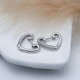 Minimalist Heart Basic CZ 925 Sterling Silver Earrings | 925 Sterling Silver Wholesale | Sade Silver Minimalist Heart Basic CZ 925 Sterling Silver Earrings - Sade 925 Silver Jewelry