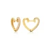 Minimalist Heart Basic CZ 925 Sterling Silver Earrings