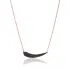 Made in Turkey Black Curved Bar CZ 925 Silver Necklace