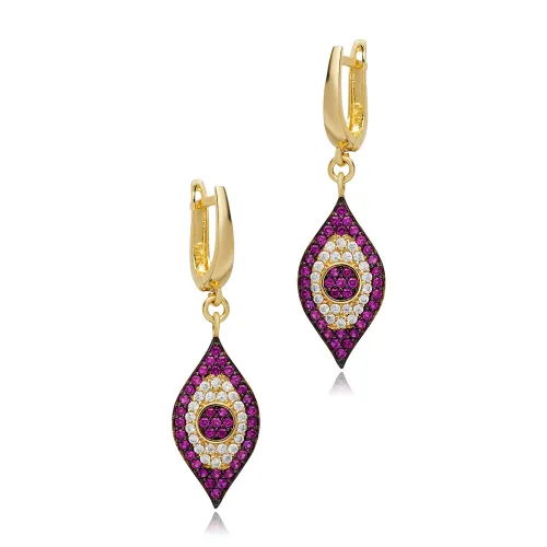 Turkish Handcrafted Evil Eye Silver Earrings Turkish Handcrafted Evil Eye Silver Earrings
