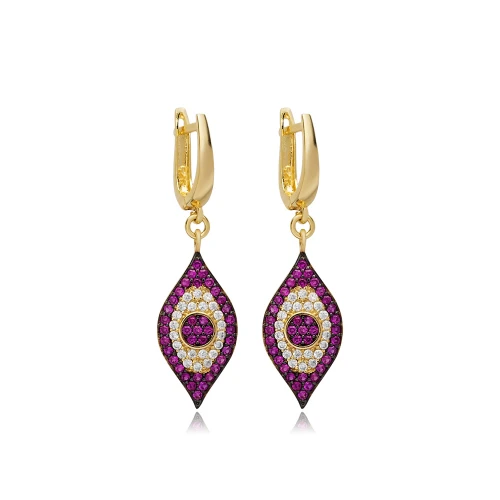 Turkish Handcrafted Evil Eye Silver Earrings