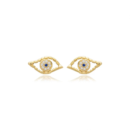 Turkish Evil Eye 925 Silver Earrings Wholesale | 925 Sterling Silver Wholesale | Sade Silver Turkish Evil Eye 925 Silver Earrings Wholesale - Sade 925 Silver Jewelry