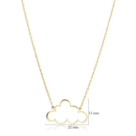 Cloud Plain 925 Sterling Silver Necklace Cloud Plain 925 Sterling Silver Necklace