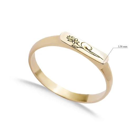 Plain Flower Drawing Women 925 Sterling Silver Ring Plain Flower Drawing Women 925 Sterling Silver Ring