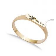 925 Sterling Silver Plain Flower Drawing Women Ring
