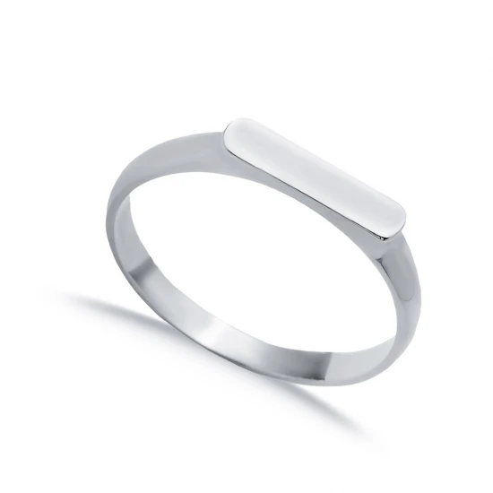 Smooth Angular Band 925 Sterling Silver Ring | 925 Sterling Silver Wholesale | Sade Silver Smooth Angular Band 925 Sterling Silver Ring - Sade 925 Silver Jewelry