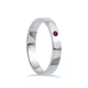 Simple Plain With Tiny Ruby CZ 925 Sterling Silver Ring Simple Plain With Tiny Ruby CZ 925 Sterling Silver Ring