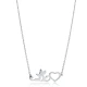 Minimalist Cats Plain 925 Sterling Silver Necklace | 925 Sterling Silver Wholesale | Sade Silver Minimalist Cats Plain 925 Sterling Silver Necklace - Sade 925 Silver Jewelry