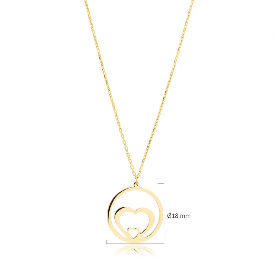 Intertwined Heart Plain Style Sterling Silver Necklace Intertwined Heart Plain Style Sterling Silver Necklace
