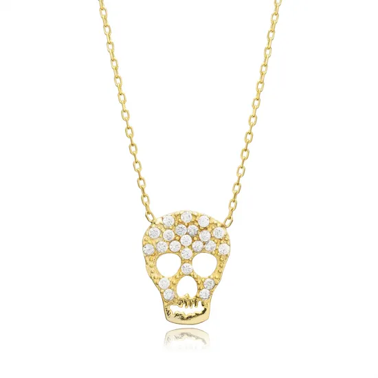 Skull CZ Necklace in 925 Sterling Silver Skull CZ Necklace in 925 Sterling Silver