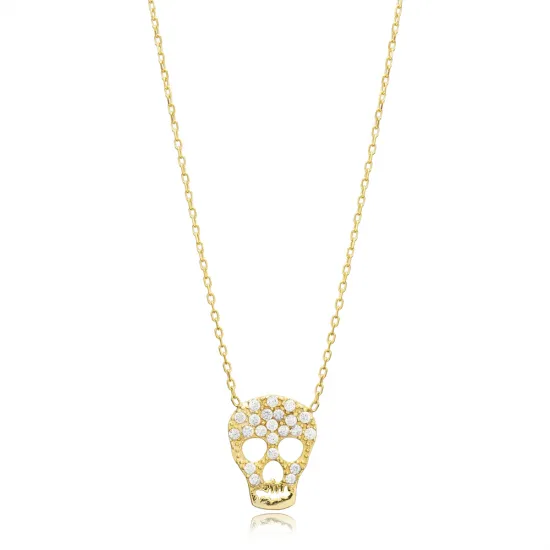 Skull CZ Necklace in 925 Sterling Silver Skull CZ Necklace in 925 Sterling Silver