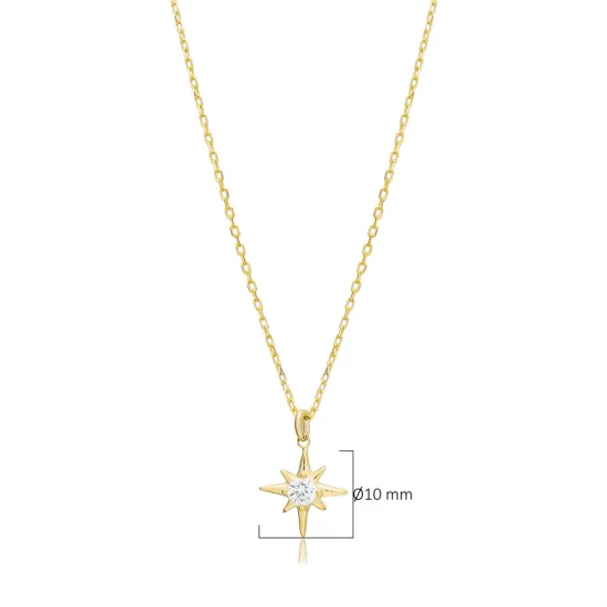 North Star CZ 925 Sterling Silver Necklace North Star CZ 925 Sterling Silver Necklace
