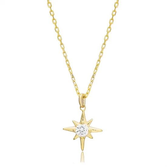 North Star CZ 925 Sterling Silver Necklace North Star CZ 925 Sterling Silver Necklace
