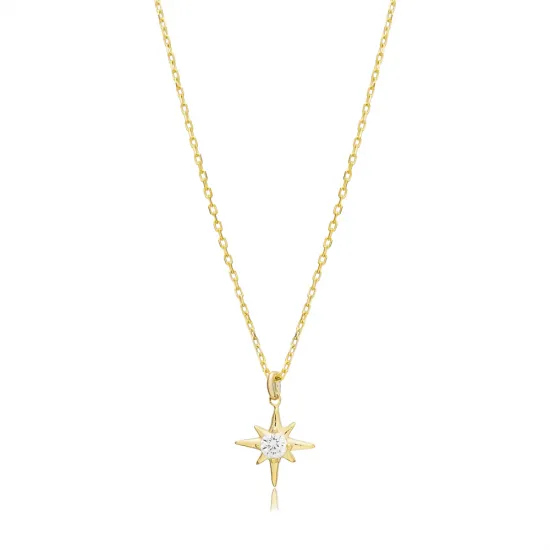 North Star CZ 925 Sterling Silver Necklace North Star CZ 925 Sterling Silver Necklace