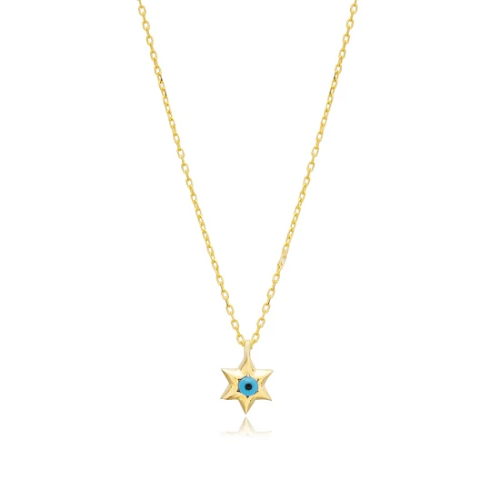 Star With Evil Eye 925 Sterling Silver Necklace Star With Evil Eye 925 Sterling Silver Necklace