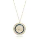 Istanbul Silhouette Round Enamel 925 Silver Necklace Istanbul Silhouette Round Enamel 925 Silver Necklace