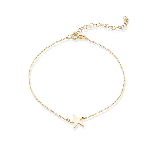 Starfish Plain Foot 925 Sterling Silver Anklet