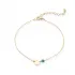 Mouse Plain With Evil Eye 925 Sterling Silver Anklet