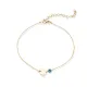 Mouse Plain With Evil Eye 925 Sterling Silver Anklet Mouse Plain With Evil Eye 925 Sterling Silver Anklet