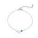 Mouse Plain With Evil Eye 925 Sterling Silver Anklet Mouse Plain With Evil Eye 925 Sterling Silver Anklet