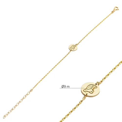 Turtle Round Plain 925 Sterling Silver Bracelet