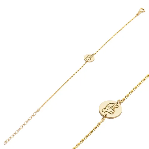 Turtle Round Plain 925 Sterling Silver Bracelet