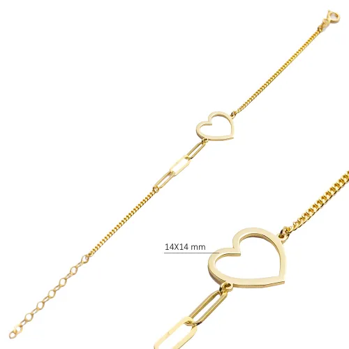 Hollow Heart 925 Sterling Silver Bracelet