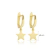 Plain Star Dangle Sterling Silver Earrings Plain Star Dangle Sterling Silver Earrings