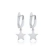 Plain Star Dangle Sterling Silver Earrings Plain Star Dangle Sterling Silver Earrings