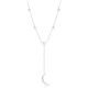 Multiple Star And Moon Y 925 Sterling Silver Necklace - Sade 925 Silver Jewelry