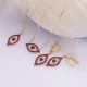 Ruby CZ Evil Eye 925 Sterling Silver Necklace Ruby CZ Evil Eye 925 Sterling Silver Necklace