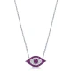 Ruby CZ Evil Eye 925 Sterling Silver Necklace Ruby CZ Evil Eye 925 Sterling Silver Necklace