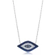 Blue Clear Evil Eye 925 Sterling Silver Necklace Blue Clear Evil Eye 925 Sterling Silver Necklace