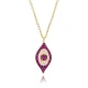 Ruby CZ Evil Eye Sterling Silver Necklace Ruby CZ Evil Eye Sterling Silver Necklace