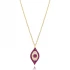 Ruby CZ Evil Eye Sterling Silver Necklace