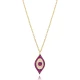 Ruby CZ Evil Eye Sterling Silver Necklace Ruby CZ Evil Eye Sterling Silver Necklace