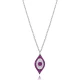 Ruby CZ Evil Eye Sterling Silver Necklace Ruby CZ Evil Eye Sterling Silver Necklace