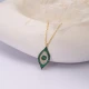 Emerald CZ Evil Eye 925 Sterling Silver Necklace Emerald CZ Evil Eye 925 Sterling Silver Necklace
