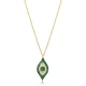 Emerald CZ Evil Eye 925 Sterling Silver Necklace Emerald CZ Evil Eye 925 Sterling Silver Necklace