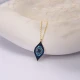 Sapphire CZ Evil Eye 925 Sterling Silver Necklace