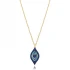 Sapphire CZ Evil Eye 925 Sterling Silver Necklace