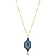 Sapphire CZ Evil Eye 925 Sterling Silver Necklace