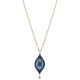 Sapphire CZ Evil Eye 925 Sterling Silver Necklace