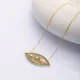 Emerald CZ Evil Eye Sterling Silver Necklace