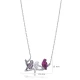 Birds CZ Necklace in 925 Sterling Silver - Sade 925 Silver Jewelry