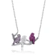 Birds CZ Necklace in 925 Sterling Silver - Sade 925 Silver Jewelry