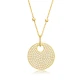 CZ Hollow Round 925 Sterling Silver Necklace