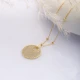 CZ Hollow Round 925 Sterling Silver Necklace
